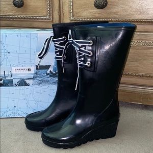 Sperry Sadie Black Rain Boots
